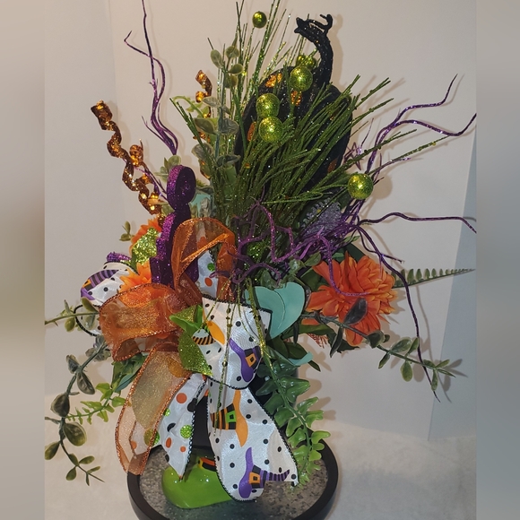 Halloween Decor, Halloween Arrangement or Centerpiece, Fall Home Decor, Party - Picture 3 of 8